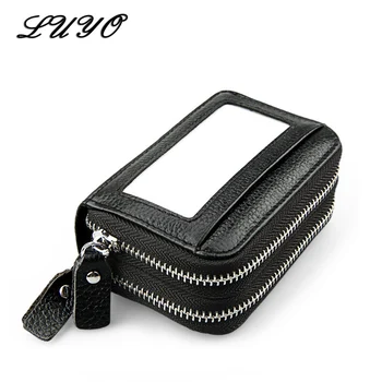 Holdings Women ID Card Holder Genuine Leather Double Zipper Ladies Credit Card Case Small Wallet Female Purse Cartera Pocket
Holdings Women ID Card Holder Genuine Leather Double Zipper Ladies Credit Card Case Small Wallet Female Purse Cartera Pocket