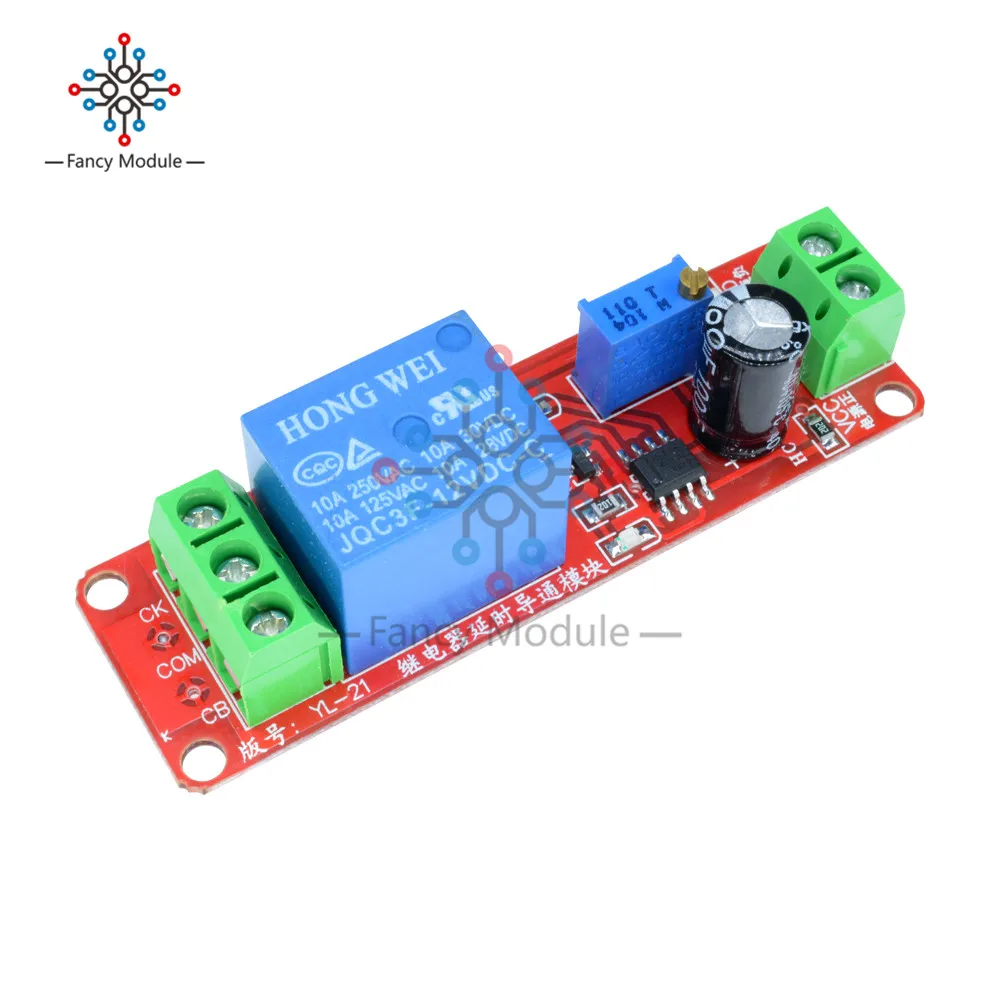 NE555 Timer Switch Adjustable Module Time delay relay Module DC 12V Delay relay shield 0~10S
NE555 Timer Switch Adjustable Module Time delay relay Module DC 12V Delay relay shield 0~10S