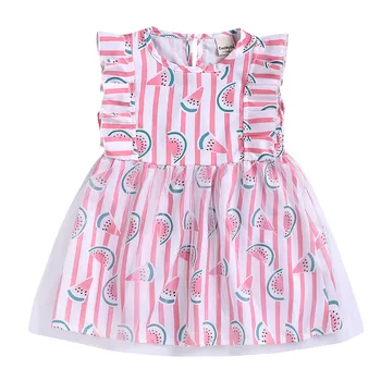 Cute Watermelon Print Princess Dresses Girls Kids Baby Girls Clothes Ruffled Tulle Cute Dress Sundress For Girl Vestido Summer 
Cute Watermelon Print Princess Dresses Girls Kids Baby Girls Clothes Ruffled Tulle Cute Dress Sundress For Girl Vestido Summer