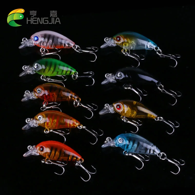 

HENGJIA hard plastic minnow crankbaits artificial fishing lures wobblers pesca sea swimbaits fishing tackles 4.5cm 4g 10#hooks