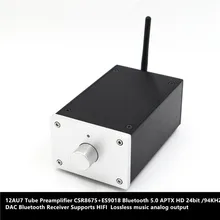 Bluetooth 5.0 LDAC CSR8675 APTX HD + DAC ES9018 24bit/96KHZ Audio decoding Bluetooth Audio Received + GE5814Tube Preamplifier
Bluetooth 5.0 LDAC CSR8675 APTX HD + DAC ES9018 24bit/96KHZ Audio decoding Bluetooth Audio Received + GE5814Tube Preamplifier