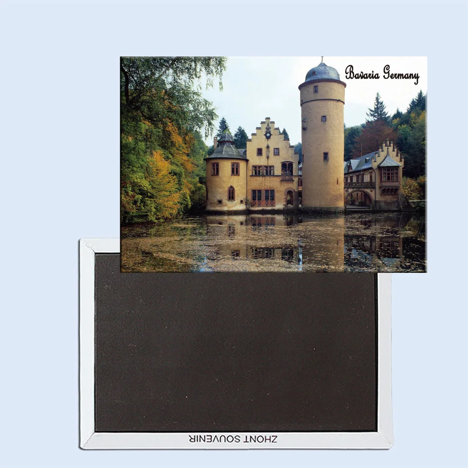 

Mespelbrunn, Bavaria, Germany, Magnetic refrigerator stickers, tourist souvenirs, small gifts 24726