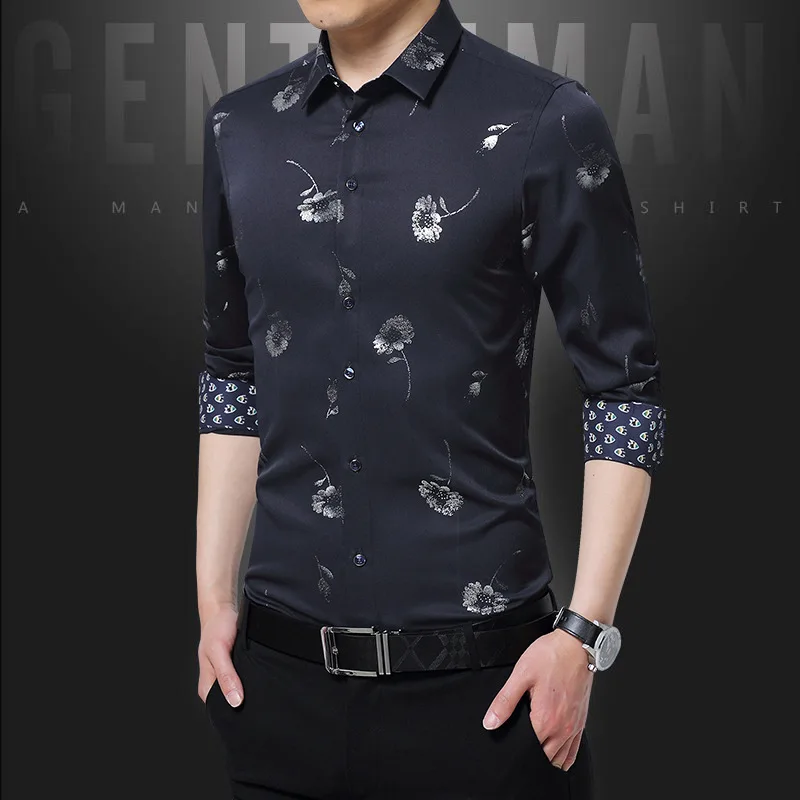 Men Long Sleeve Shirt Male Fashion Print Social Business Dress Shirts Spring Men Clothing 5XL 4XL 3XL BLACK BLUE BURGUNDY PURPLE
Men Long Sleeve Shirt Male Fashion Print Social Business Dress Shirts Spring Men Clothing 5XL 4XL 3XL BLACK BLUE BURGUNDY PURPLE