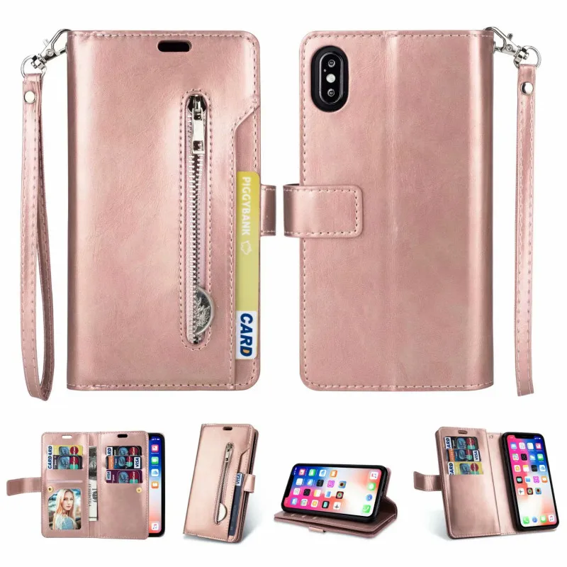 Zipper Wallet 9 Card Slot Holders Cover for Iphone XR XS MAX Magnetic Flip Leather Case for Iphone 6 7 8 Plus Phone Bag Cover
Zipper Wallet 9 Card Slot Holders Cover for Iphone XR XS MAX Magnetic Flip Leather Case for Iphone 6 7 8 Plus Phone Bag Cover