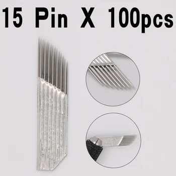 100 Pcs 2 rows Line 15Pin Needle Permanent Eyebrow Makeup Needle Blades For Microblading Pen Manual Embroidery Free Shipping
100 Pcs 2 rows Line 15Pin Needle Permanent Eyebrow Makeup Needle Blades For Microblading Pen Manual Embroidery Free Shipping