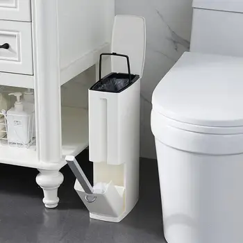 Plastic Creative Trash Can with Toilet Brush Set Dustbin 2 In 1 Garbage Bag Container Multifunction Bathroom Cleaning Tools 6L
Plastic Creative Trash Can with Toilet Brush Set Dustbin 2 In 1 Garbage Bag Container Multifunction Bathroom Cleaning Tools 6L