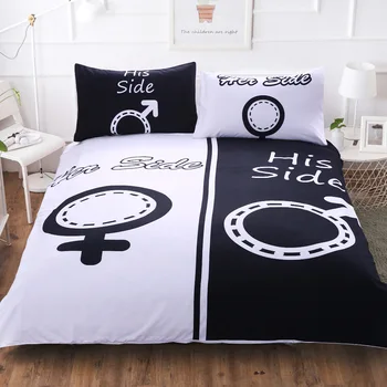 3Pcs Couple black and White Bedding Set Her side His side Duvet Cover Pillow Case 3D Kid Boy Teen Girl Twin Full Queen King
3Pcs Couple black and White Bedding Set Her side His side Duvet Cover Pillow Case 3D Kid Boy Teen Girl Twin Full Queen King