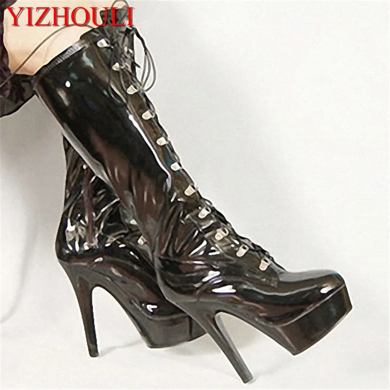 Sexy 15 cm thick bottom crystal high-heeled boots/pole dancing boots performance Cotton-padded leather shoes
Sexy 15 cm thick bottom crystal high-heeled boots/pole dancing boots performance Cotton-padded leather shoes