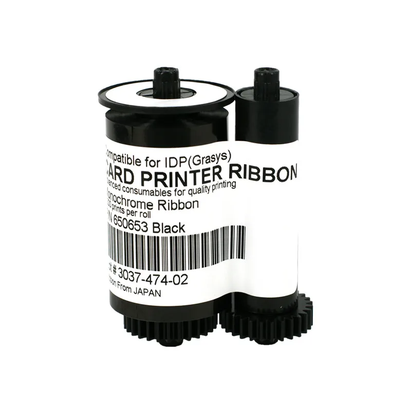 Smart IDP 650740/650653 SIADC-S-K Black monochrome ribbon 1200 prints/roll for Smart 30S 30D 50S 50D 50L Card Printer Tapes