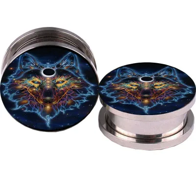 MODRSA 1Pair Wolf Head Ear Plugs and Tunnels Hollow Stainless Steel Helix Earring Gauges Ear Expander Kit Body Piercing Jewelry
MODRSA 1Pair Wolf Head Ear Plugs and Tunnels Hollow Stainless Steel Helix Earring Gauges Ear Expander Kit Body Piercing Jewelry