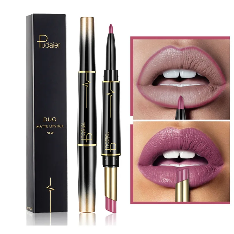 Pudaier two tone lipstick lipliner pencil 16 colors velvet matte lip tint waterproof long lasting sexy red purple lipstick PD029
Pudaier two tone lipstick lipliner pencil 16 colors velvet matte lip tint waterproof long lasting sexy red purple lipstick PD029