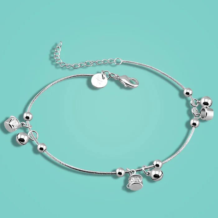 fashion 925 sterling silver Anklets for women Concise style lady popular charm jewelry foot chain 27cm Solid silver chains
fashion 925 sterling silver Anklets for women Concise style lady popular charm jewelry foot chain 27cm Solid silver chains
