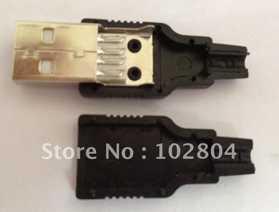 A/M Solder Type 3-Piece 4 pin USB Male Plug Connector Black Plasitc Handle Cover 10 pcs per Lot
A/M Solder Type 3-Piece 4 pin USB Male Plug Connector Black Plasitc Handle Cover 10 pcs per Lot