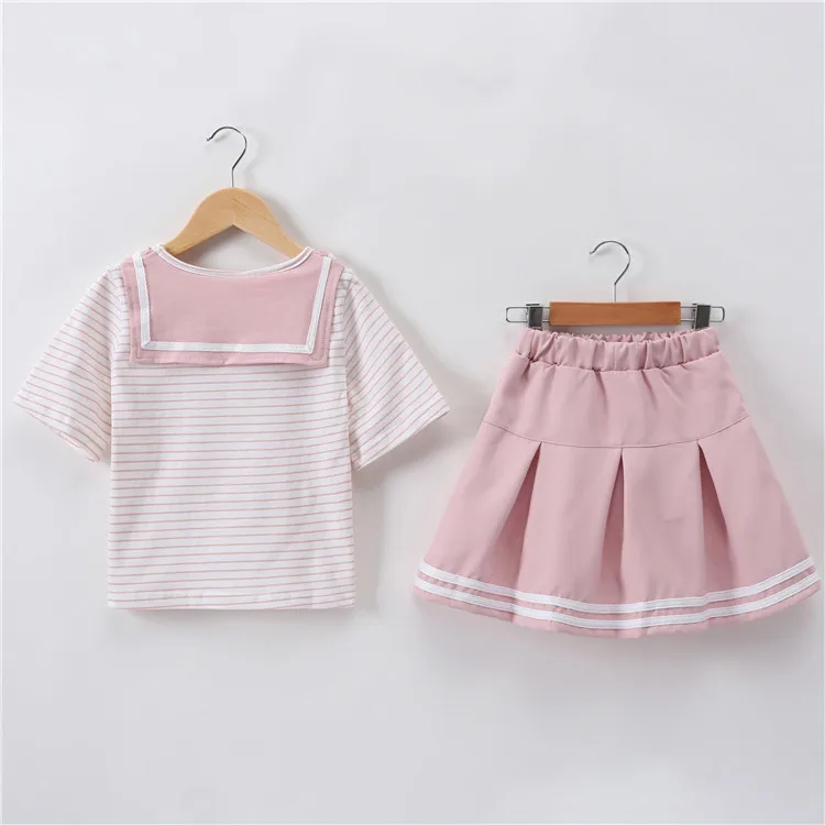 cotton teen girls clothing sets toddler children girls clothes 2018 new summer 2PCS kids set striped school suits for girls 4 5 6 7 8 9 10 11 12 13 14 15 16 years old little big toddler girls 2018 summer clothes for girls set (26)