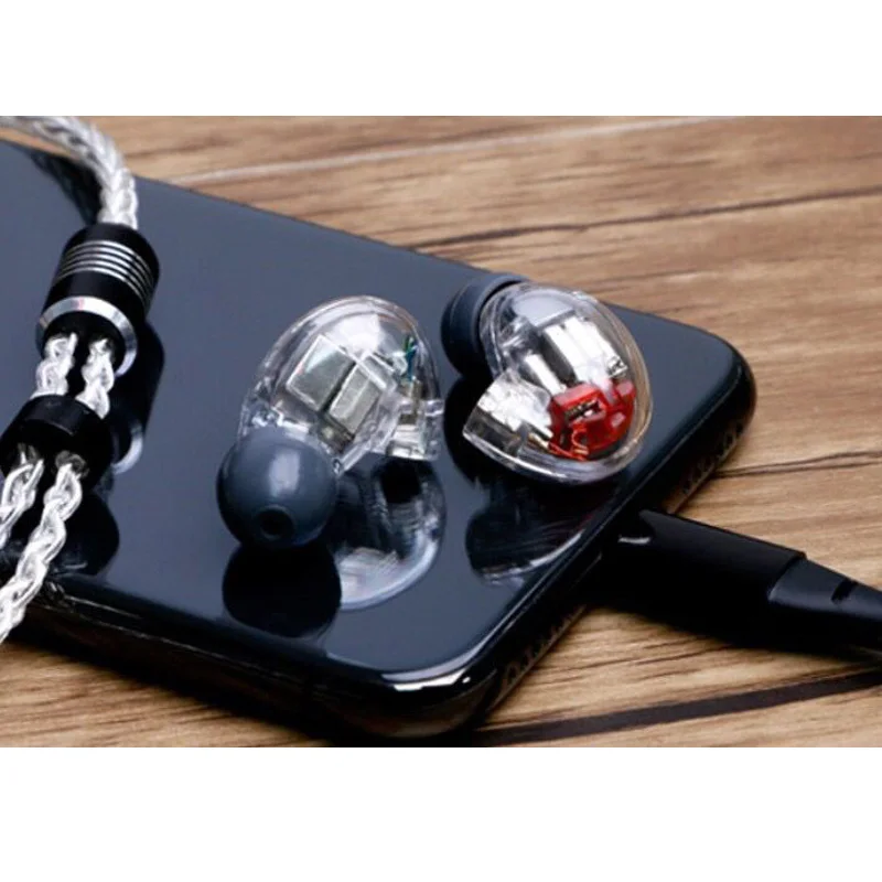 

New SE846 DIY 5BA Drive In Ear Earphone Each Side 5 Balanced Armature Detachable Detach MMCX Cable HIFI Monitoring Earphone