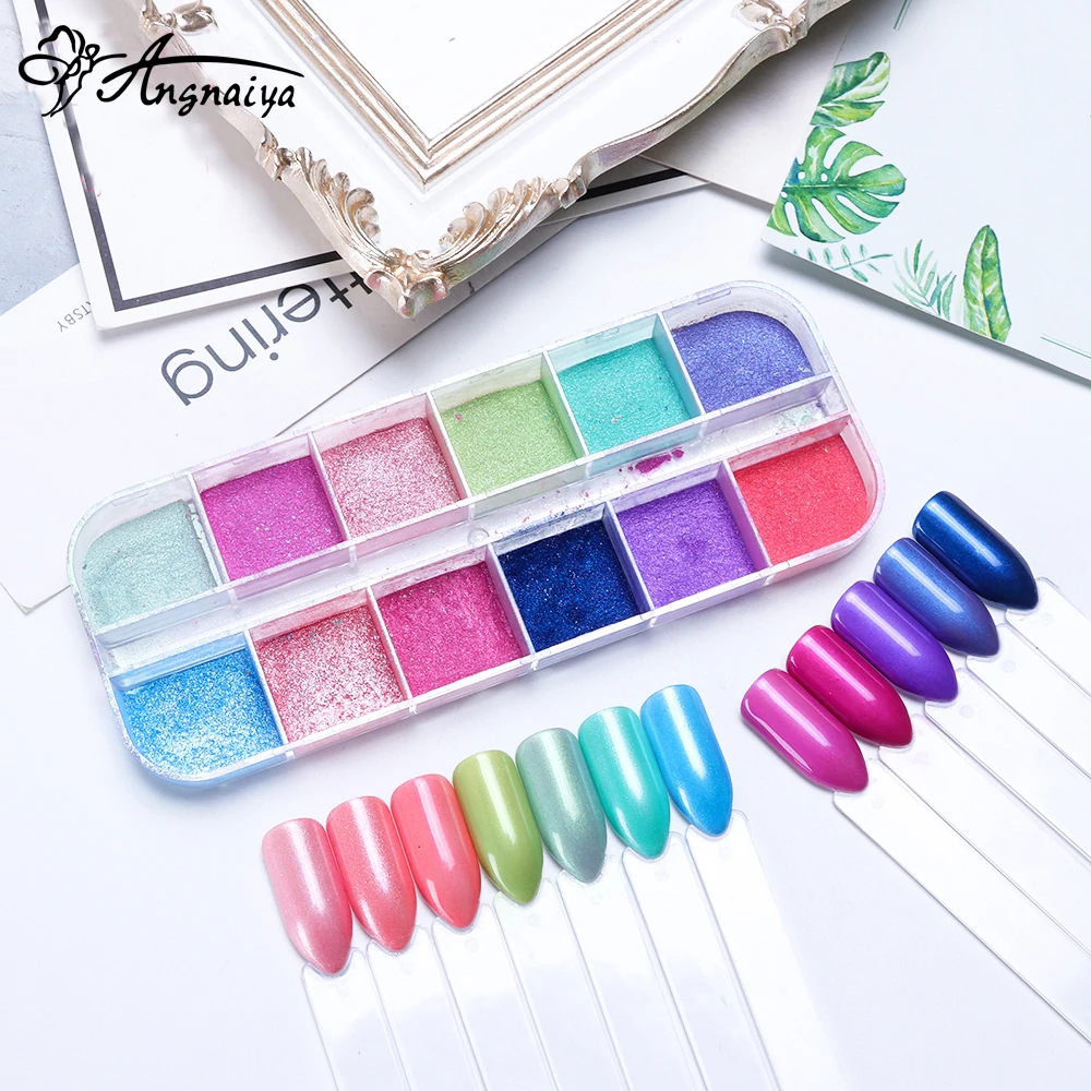 ANGNYA 12colors /set Gradient Solid color effect Nail Glitter Pigment Pearl Shimmer Shell Powders Mermaid Pearl Mirror Powder
ANGNYA 12colors /set Gradient Solid color effect Nail Glitter Pigment Pearl Shimmer Shell Powders Mermaid Pearl Mirror Powder