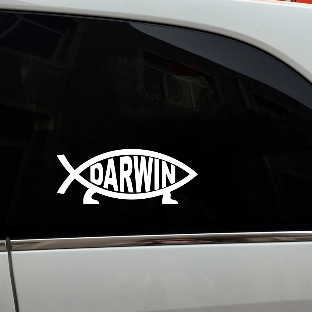 Darwin Fish Decal Sticker Ichthys symbol Jesus Fish Car Trunk Window Vinyl Die cut, choose size and color!
Darwin Fish Decal Sticker Ichthys symbol Jesus Fish Car Trunk Window Vinyl Die cut, choose size and color!