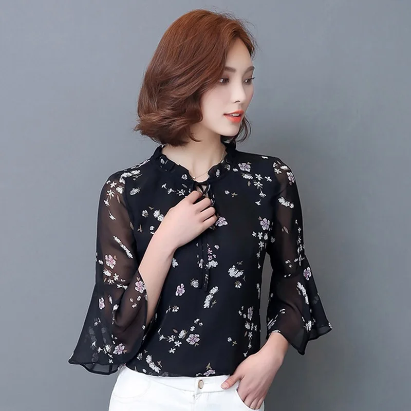 Woman Floral Print Chiffon Blouses 2019 Mid Sleeve Bow Blouse Shirt Plus Size 3XL 4XL OL Blouse Shirt Blusa Feminina
Woman Floral Print Chiffon Blouses 2019 Mid Sleeve Bow Blouse Shirt Plus Size 3XL 4XL OL Blouse Shirt Blusa Feminina