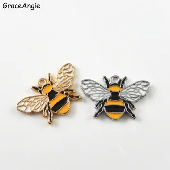 GraceAngie 8pcs Alloy Bee Charms Necklace Pendant Creative Gold Silver Color Bracelet Handmade DIY Jewelry Accessories
GraceAngie 8pcs Alloy Bee Charms Necklace Pendant Creative Gold Silver Color Bracelet Handmade DIY Jewelry Accessories