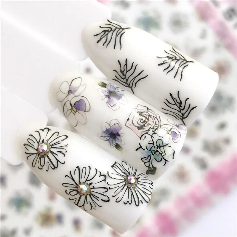 2019 New Black Striped Flower Nail Art Sticker Patterns Adheisve Transfer Tips Manicure Nail Art Decoration
2019 New Black Striped Flower Nail Art Sticker Patterns Adheisve Transfer Tips Manicure Nail Art Decoration