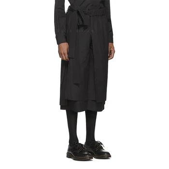 2019 new Japanese men's culottes catwalk show personality fake two men's summer seven-leg wide-leg pants
2019 new Japanese men's culottes catwalk show personality fake two men's summer seven-leg wide-leg pants