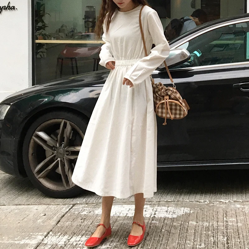 2 colors autumn dress 2018 solid color fashion breif elastic waist long dresses womens (C6210)
2 colors autumn dress 2018 solid color fashion breif elastic waist long dresses womens (C6210)