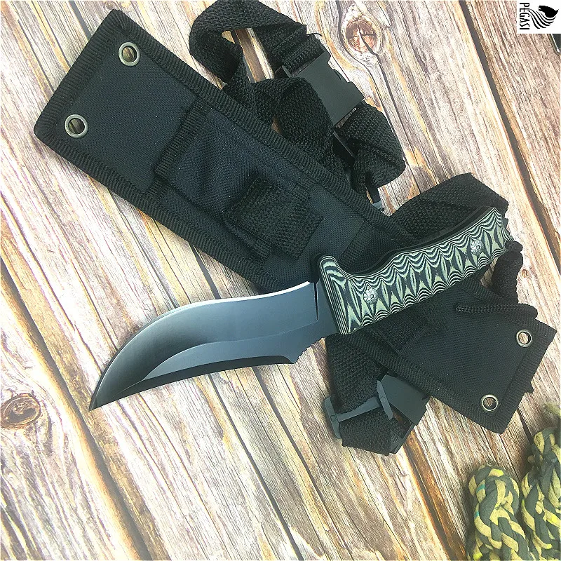 PEGASI XNO160 black G10 handle straight blade 5 cr13mov 59HRC anti-oxidant high hardness outdoor tactical straight knife
PEGASI XNO160 black G10 handle straight blade 5 cr13mov 59HRC anti-oxidant high hardness outdoor tactical straight knife