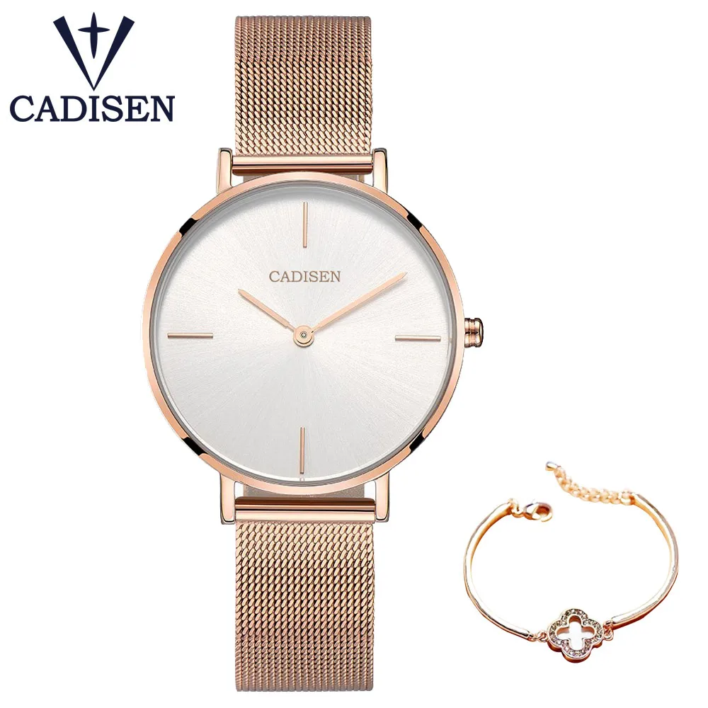 

CADISEN Women Watch Set Top Brand Luxury Rose Gold Women Bracelet Watch For Ladies Wrist Watch Montre Femme Relogio Feminino