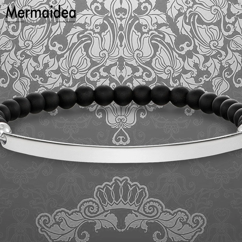 Bracelet Beaded ID with Obsidian Beads 2019 New 925 Sterling Silver Fashion Jewelry Trendy Pulseiras Gift for Women Girls
Bracelet Beaded ID with Obsidian Beads 2019 New 925 Sterling Silver Fashion Jewelry Trendy Pulseiras Gift for Women Girls