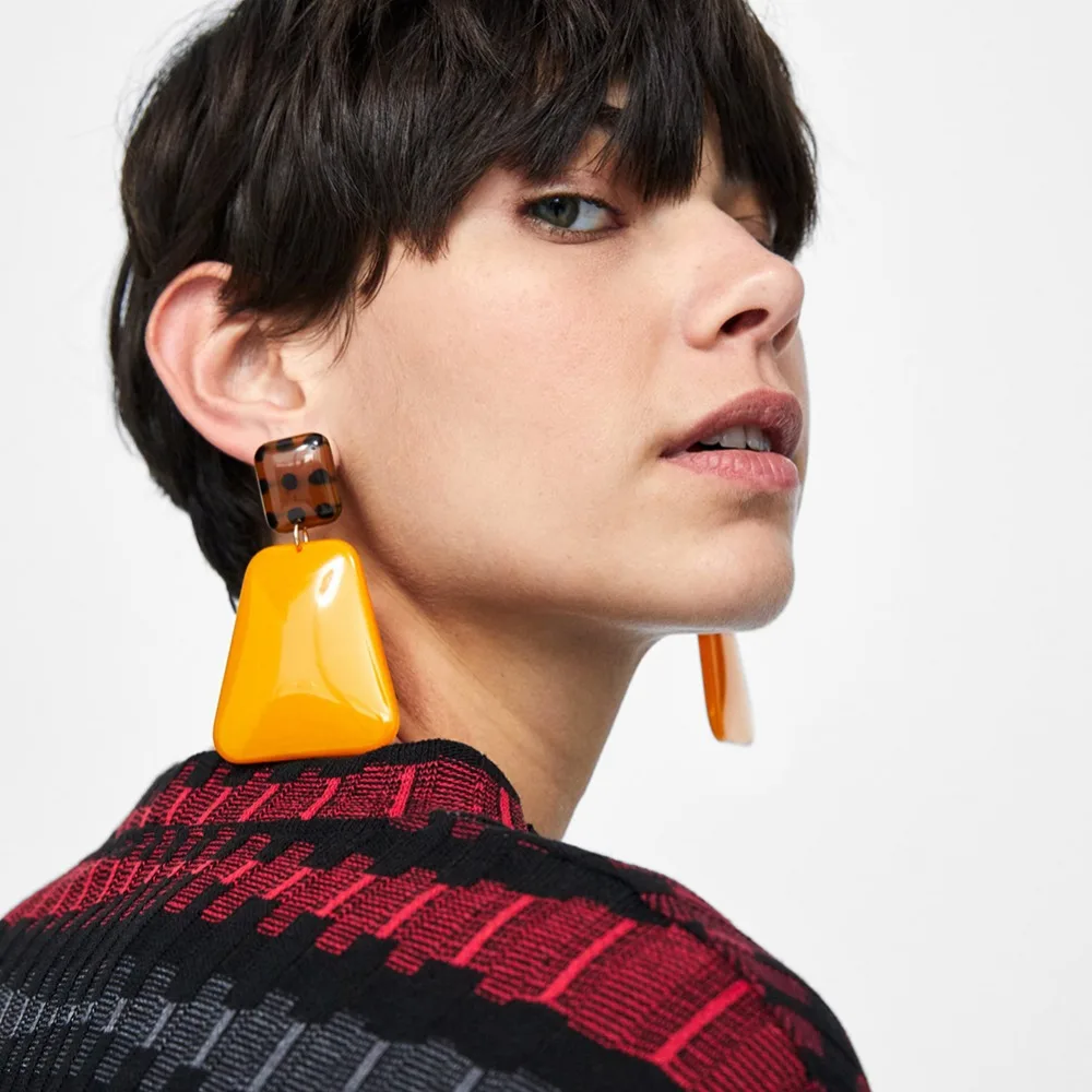 Vedawas ZA Geometric Statement Earrings For Women Jewellery Dangle Luxury Resin Earrings For Female Gifts Accessories xg1974
Vedawas ZA Geometric Statement Earrings For Women Jewellery Dangle Luxury Resin Earrings For Female Gifts Accessories xg1974