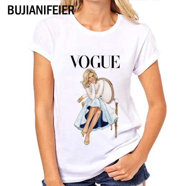 SUMMER T SHIRTS 2019 NEW Fashion cartoon VOGUE girl Modal Short sleeve print t-shirt BIJIANIFEIER
SUMMER T SHIRTS 2019 NEW Fashion cartoon VOGUE girl Modal Short sleeve print t-shirt BIJIANIFEIER
