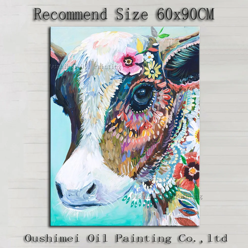 Skills Artist Handmade High Quality Abstract Animals Dairy Cattle Oil Painting On Canvas Hand-painted Colorful Cow Oil Painting
Skills Artist Handmade High Quality Abstract Animals Dairy Cattle Oil Painting On Canvas Hand-painted Colorful Cow Oil Painting