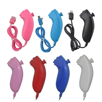 Nunchuck Controller Wired Controller handheld joystick controllers gamepad Bent handle for W-i-i games
Nunchuck Controller Wired Controller handheld joystick controllers gamepad Bent handle for W-i-i games