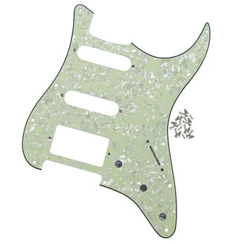 NEW SSH Guitar Pickguard Scratch Plate with Screws for 11 Hole American Mexican Strat Guitar Parts Mint Green Pearl
NEW SSH Guitar Pickguard Scratch Plate with Screws for 11 Hole American Mexican Strat Guitar Parts Mint Green Pearl