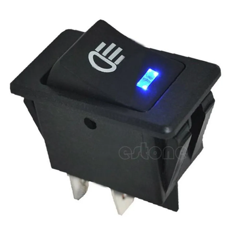 New 12V 35A Car Fog Light Rocker Switch 4Pins Green LED Dash Dashboard Sales