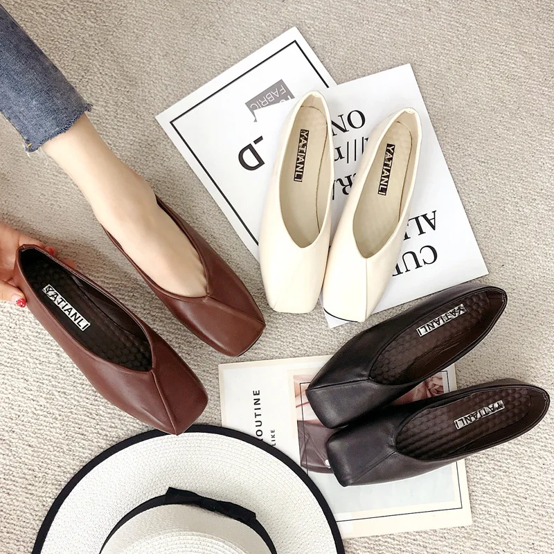 2019 spring new fashion simple solid color casual shoes women retro style comfortable wild square flat shoes.
2019 spring new fashion simple solid color casual shoes women retro style comfortable wild square flat shoes.