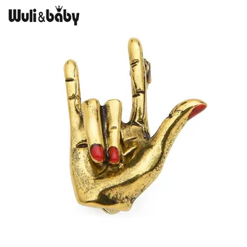 Wuli&baby Girl LOVE Gesture Red Nail Hand Brooch Pins For Women Wedding Brooch Punk Pins 2019 Fashion Jewelry Accessories Gift
Wuli&baby Girl LOVE Gesture Red Nail Hand Brooch Pins For Women Wedding Brooch Punk Pins 2019 Fashion Jewelry Accessories Gift