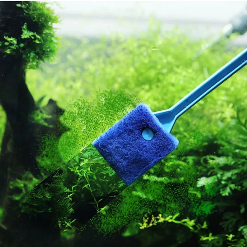 New Aquarium Fish Tank Brushes Algae Cleaner Glass Scraper Brush Plant Easy Cleaning Plastic Sponge Aquarium Accessories Cleaner (5)