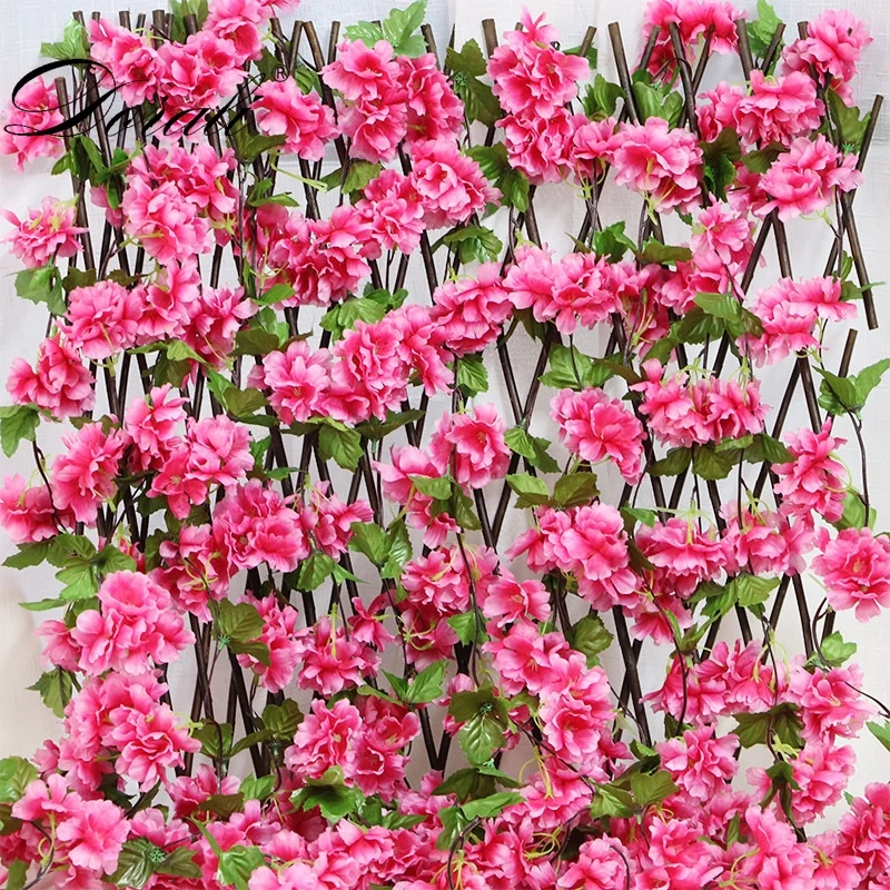Long 230cm Artificial Cherry Blossoms Flower Vines Silk party supplies Garland Fake Cherry Flower Rattan Wedding Arch home Decor
Long 230cm Artificial Cherry Blossoms Flower Vines Silk party supplies Garland Fake Cherry Flower Rattan Wedding Arch home Decor