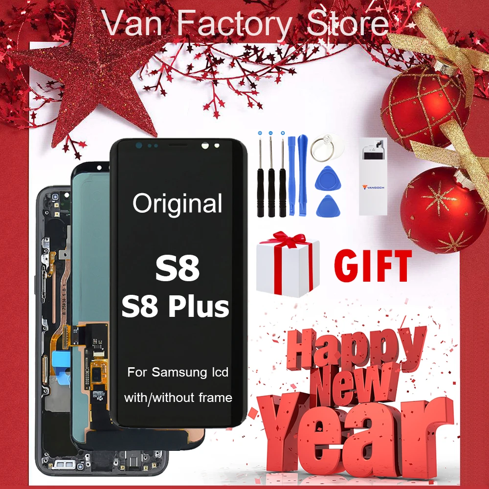 Best Original Super Amoled LCD Screen for Samsung Galaxy S8 Display G950 S8 Plus G955 Assembly Replacement with frame free gift
Best Original Super Amoled LCD Screen for Samsung Galaxy S8 Display G950 S8 Plus G955 Assembly Replacement with frame free gift
