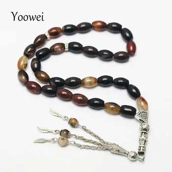 Yoowei Original Natural Agate Stone Tassel Bracelet 33 Prayer Islamic Tasbih Muslim Allah Seed Beads Rosary Bracelet Wholesale
Yoowei Original Natural Agate Stone Tassel Bracelet 33 Prayer Islamic Tasbih Muslim Allah Seed Beads Rosary Bracelet Wholesale