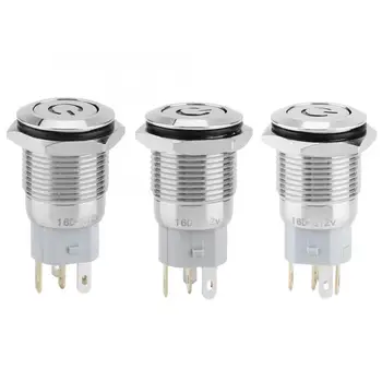 40pcs 16mm Metal Momentary Push Button Switch Auto Reset Flat Head 12V LED Light 5-Pin BEM-16-11D Solder Feet
40pcs 16mm Metal Momentary Push Button Switch Auto Reset Flat Head 12V LED Light 5-Pin BEM-16-11D Solder Feet