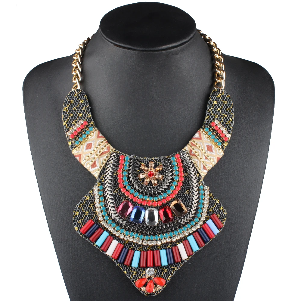 Claire Jin Vintage Exaggerated Big Statement Necklaces Handmade Ethnic Jewelry for Women Rhinestone Bohemian Necklace Fashion
Claire Jin Vintage Exaggerated Big Statement Necklaces Handmade Ethnic Jewelry for Women Rhinestone Bohemian Necklace Fashion