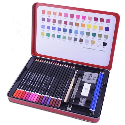 Artist Quality 48 Colors lapices Watercolor Professional Soft Water Soluble Coloured Pencils Set For Fine Art Drawing Sketch
Artist Quality 48 Colors lapices Watercolor Professional Soft Water Soluble Coloured Pencils Set For Fine Art Drawing Sketch