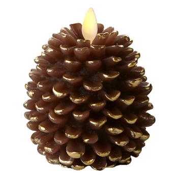 Ksperway LED Pine Cone Candles: 3.5 x 4 Unscented, Battery Operated, Flameless Candles with Timer (Brown)
Ksperway LED Pine Cone Candles: 3.5 x 4 Unscented, Battery Operated, Flameless Candles with Timer (Brown)