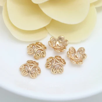 6PCS 11MM 24K Champagne Gold Color Plated Brass Curl Pattern Beads Caps High Quality Diy Jewelry Accessories
6PCS 11MM 24K Champagne Gold Color Plated Brass Curl Pattern Beads Caps High Quality Diy Jewelry Accessories