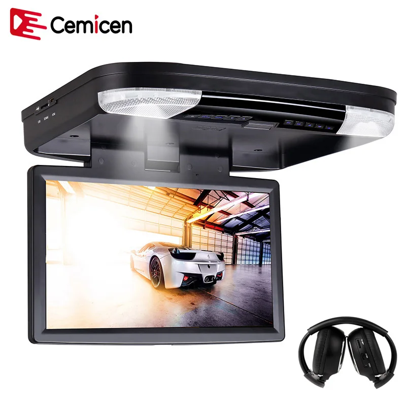 Cemicen 15.6 Inch Car Mount Monitor Roof Flip Down DVD MP5 Player HD 1080P Video With HDMI Port USB SD IR/FM Transmitter Speaker
Cemicen 15.6 Inch Car Mount Monitor Roof Flip Down DVD MP5 Player HD 1080P Video With HDMI Port USB SD IR/FM Transmitter Speaker