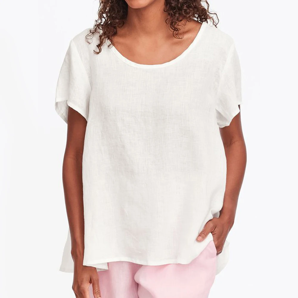 Loose O Neck Short Sleeve Women T Shirt Plus Size Solid Cotton White Tee Shirts Femme Summer Linen Tops 2019 Wholesale S-5XL
Loose O Neck Short Sleeve Women T Shirt Plus Size Solid Cotton White Tee Shirts Femme Summer Linen Tops 2019 Wholesale S-5XL