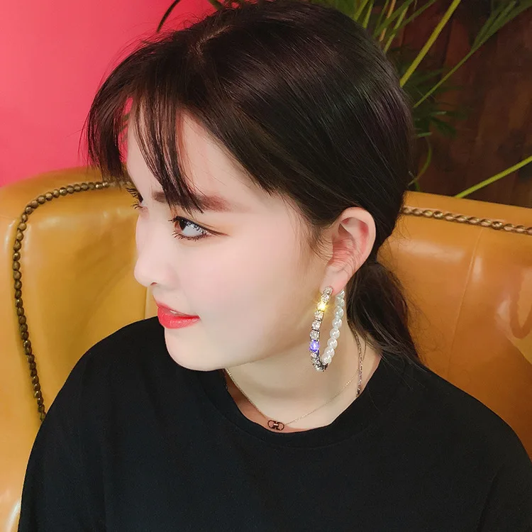Hoop Earrings Pearl C Grosse Creolen Ear Ring Jewelry 925 Silver Needle Hyperbole Big Circle Shape For Women Wedding Earring
Hoop Earrings Pearl C Grosse Creolen Ear Ring Jewelry 925 Silver Needle Hyperbole Big Circle Shape For Women Wedding Earring