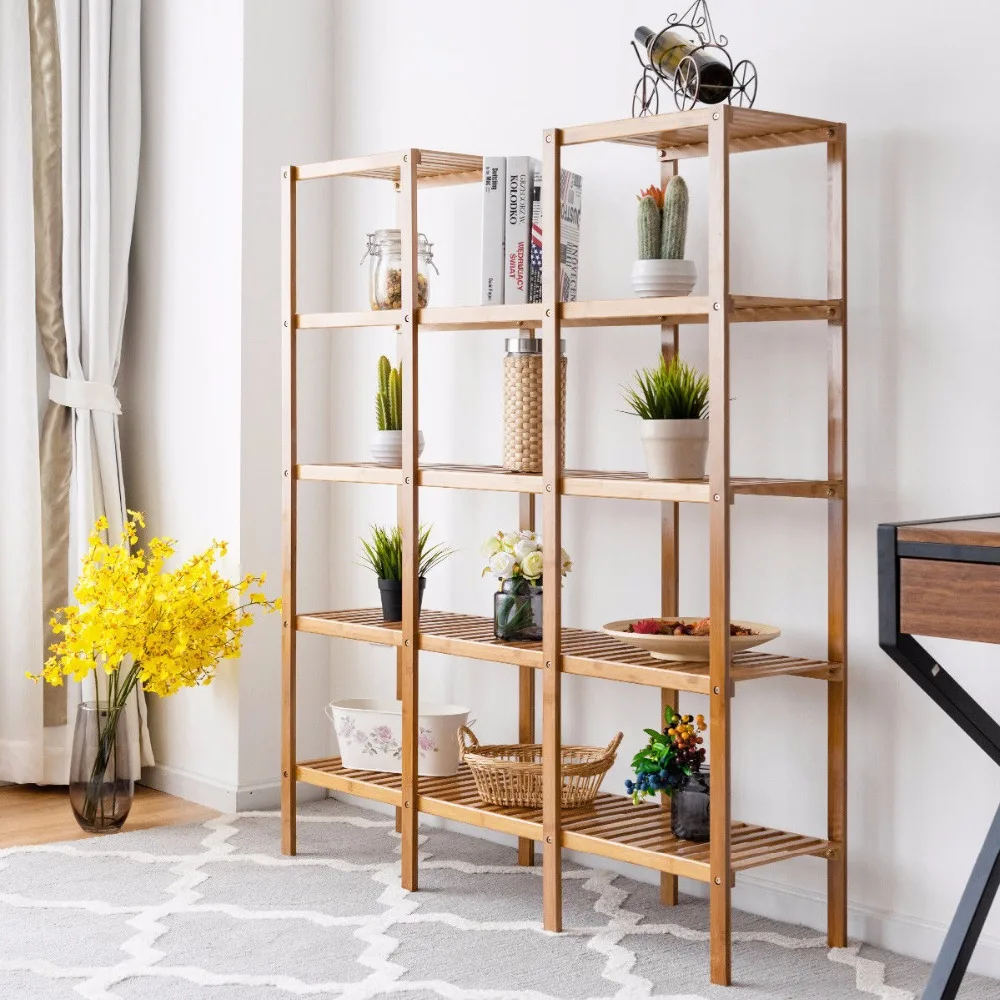 Giantex Multifunctional Bamboo Shelf Flower Plant Stand Display Storage Rack Unit Closet Home Furniture HW57411
Giantex Multifunctional Bamboo Shelf Flower Plant Stand Display Storage Rack Unit Closet Home Furniture HW57411
